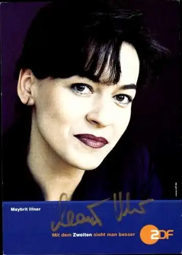 Ak Schauspielerin Maybrit Illner, Portrait, Autogramm