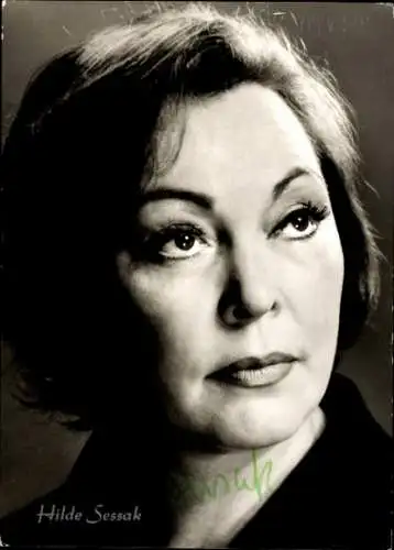 Ak Schauspielerin Hilde Sessak, Portrait, Autogramm