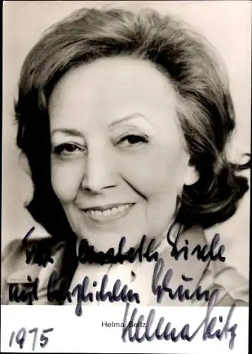 Ak Schauspielerin Helma Seitz, Portrait, Autogramm