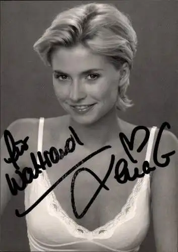 Ak Model Lena Gercke, Portrait, Autogramm