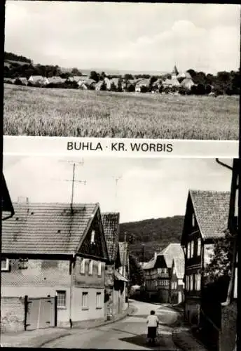 Ak Buhla Kr. Worbis, Straßenpartie, Panorama, Feld