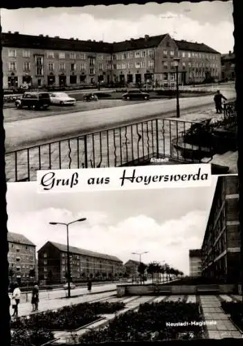 Ak Hoyerswerda,, Altstadt, Neustadt Magistrale