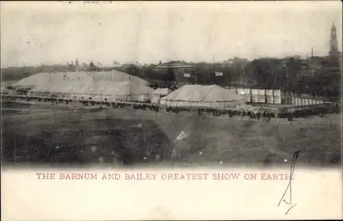 Ak Zirkus Barnum & Bailey, Zirkuszelt