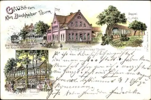 Litho Klein Buchholz Hannover, Gasthaus zum Klein Buchholzer Turm