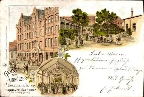 Litho Hainholz Hannover Niedersachsen, Hainhölzer Gesellschaftshaus