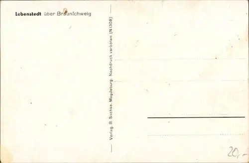 Ak Lebenstedt Salzgitter, Kirche, Straßenpartie, Autobus