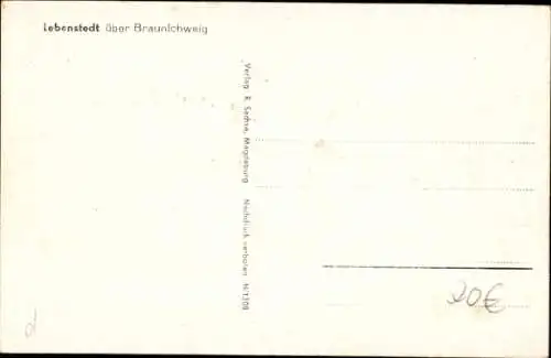 Ak Lebenstedt Salzgitter in Niedersachsen, Kirche, Denkmal, Fleischerei Kallbrei, Villa, Dorfstraße