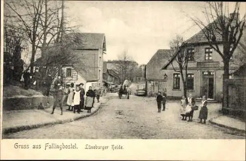 Ak Bad Fallingbostel Lüneburger Heide, Straßenpartie, Anwohner