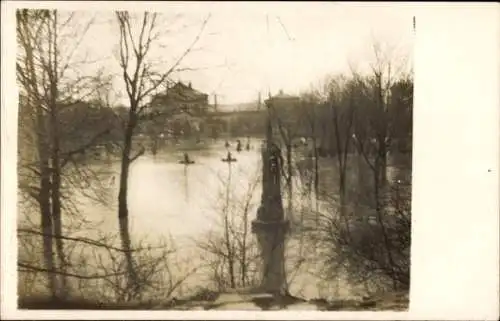 Foto Ak Göttingen in Niedersachsen, Hochwasser Februar 1909