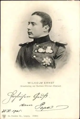 Ak Großherzog Wilhelm Ernst von Sachsen Weimar Eisenach