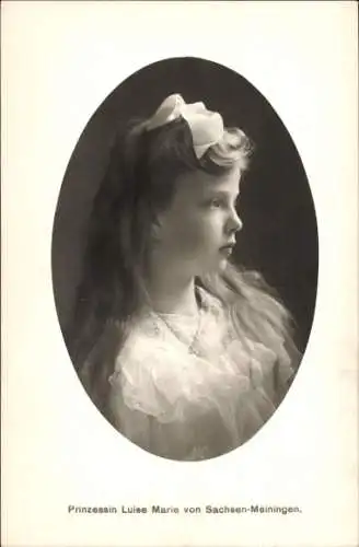 Ak Prinzessin Luise Marie von Sachsen Meiningen, Kinderportrait