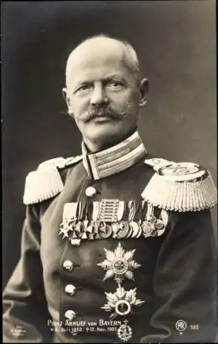 Ak Prinz Arnulf von Bayern, Portrait in Uniform, Orden