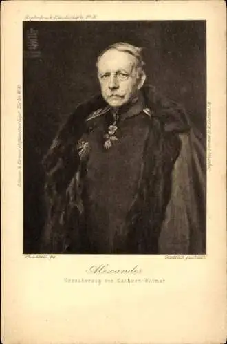 Künstler Ak Alexander, Großherzog von Sachsen Weimar Eisenach