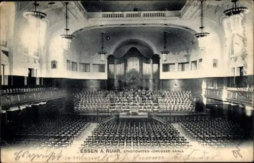 Ak Essen im Ruhrgebiet, Stadtgarten, Großer Saal