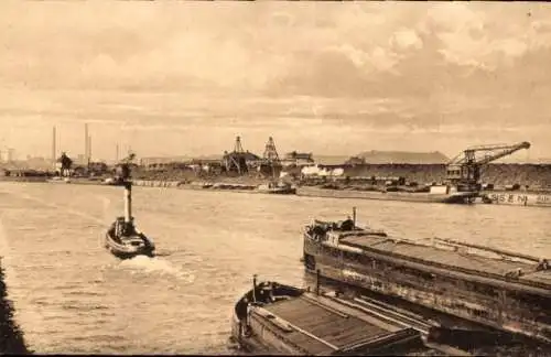 Ak Essen im Ruhrgebiet, Hafen Arenberg AG, Rhein Herne Kanal