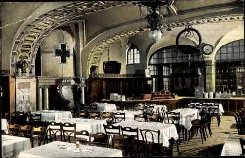 Ak Essen im Ruhrgebiet, Am Markt, Im weissen Röss'l, Bes. Franz Bössl, Speisesaal, Bar