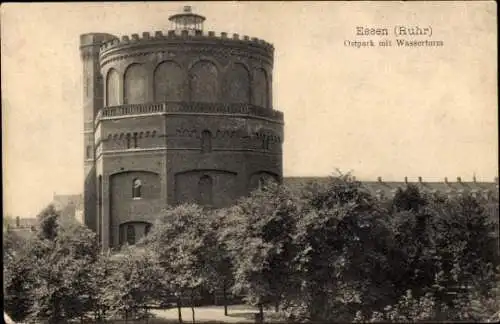 Ak Essen im Ruhrgebiet, Ostpark, Wasserturm