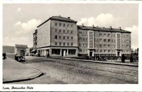 Ak Essen im Ruhrgebiet, Rheinischer Platz, Auto