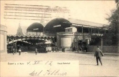 Ak Essen im Ruhrgebiet, Hauptbahnhof, Unterführung, Straßenbahn