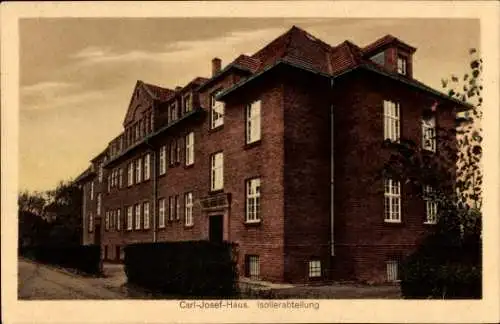 Ak Essen im Ruhrgebiet, Franz Sales Haus, Carl Josef Haus, Isolierabteilung, Außenansicht