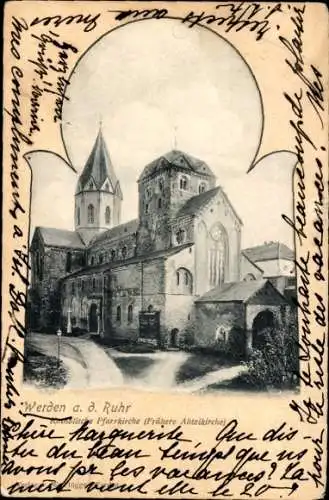 Ak Werden Essen im Ruhrgebiet, Kath. Pfarrkirche, frühere Abteikirche