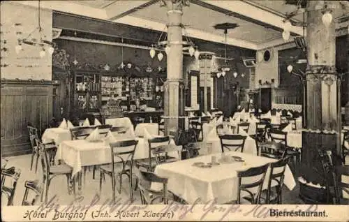 Ak Essen im Ruhrgebiet, Hotel Burghof, Bierrestaurant