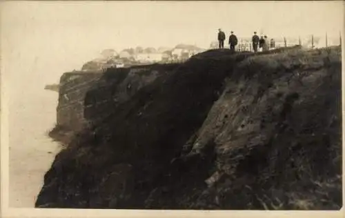 Foto Ak Nordseeinsel Helgoland, Teilansicht, Klippen