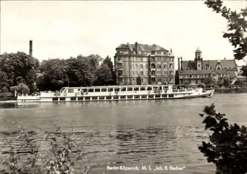 Ak Berlin Köpenick, M.S. Joh. R. Becher auf der Spree