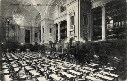 Ak Berlin Mitte, Lesesaal der Königlichen Bibliothek