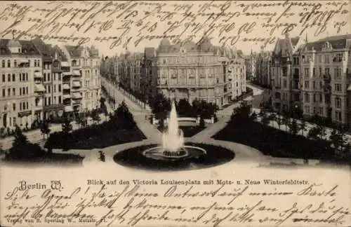 Ak Berlin Schöneberg, Victoria Louisenplatz, Motzstraße und Neue Winterfeldtstraße