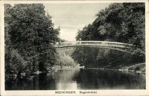 Ak Meiningen in Thüringen, Bogenbrücke