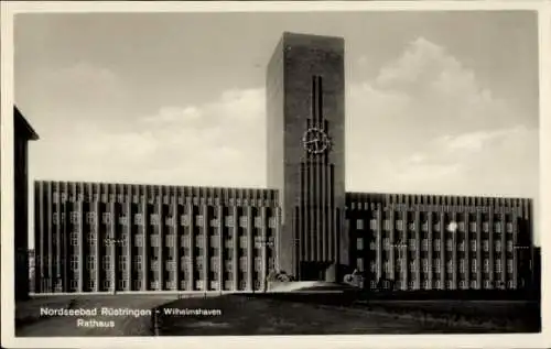 Ak Rüstringen Wilhelmshaven, Rathaus, Außenansicht