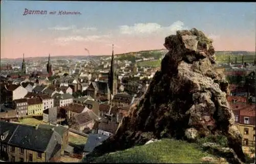 Ak Barmen Wuppertal, Hohenstein, Kirche, Wohnhäuser