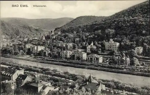 Ak Bad Ems an der Lahn, Villenviertel