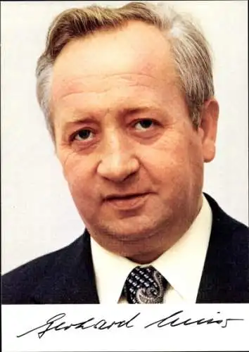 Ak Politiker Gerhard Meier, Portrait, Autogramm