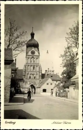 Foto Ak Erding in Oberbayern, Schöner Turm