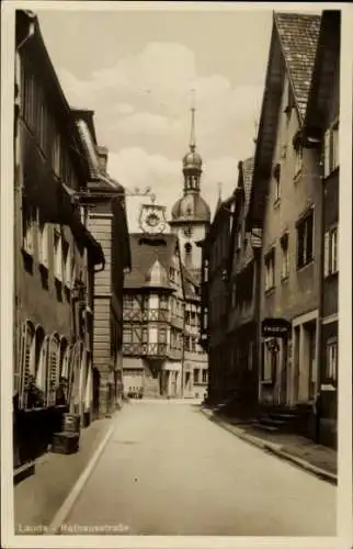 Ak Lauda Königshofen in Tauberfranken, Rathausstraße