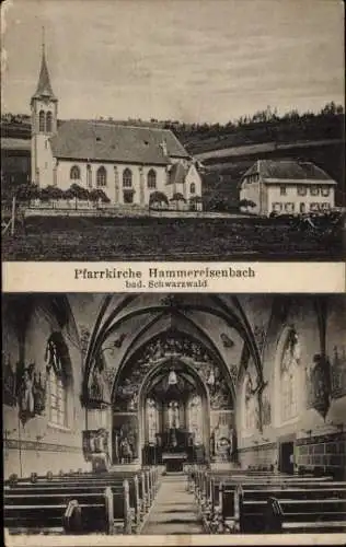 Ak Hammereisenbach Bregenbach Vöhrenbach im Schwarzwald Baden, Pfarrkirche Hammereisenbach