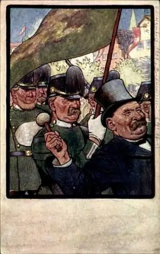 Künstler Ak Hamburg, 16. Deutsches Bundesschießen 1909