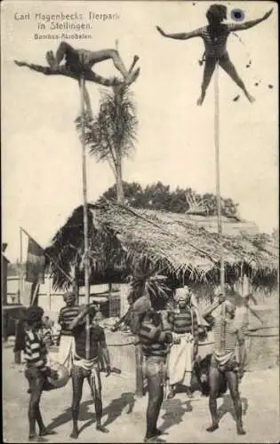 Ak Hamburg Eimsbüttel Stellingen, Carl Hagenbeck's Tierpark, Indische Bambus Akrobaten