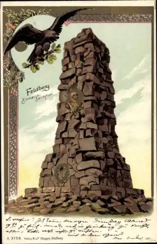 Litho Feldberg im Schwarzwald, Bismarckdenkmal, Adler