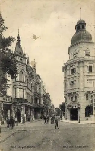 Ak Bad Oeynhausen in Westfalen, Straßenpartie, Blick vom Nordbahnhof, Hotel Pavillon