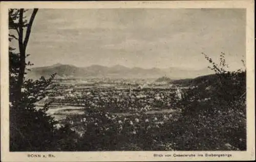 Ak Bonn am Rhein, Blick von Kasselsruhe, Siebengebirge, Panorama