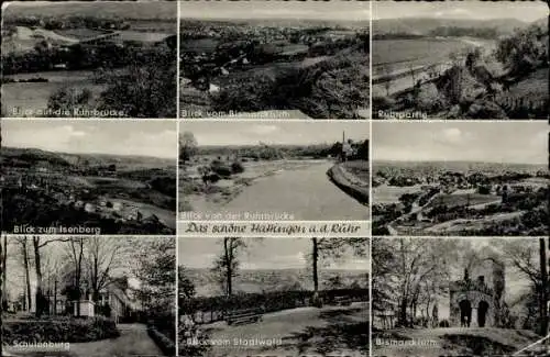 Ak Hattingen an der Ruhr, Isenberg, Blick vom Bismarckturm, Schulenburg, Panorama