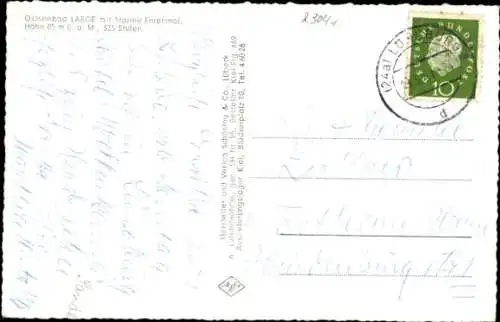 Ak Ostseebad Laboe, Marine Ehrenmal, Fliegeraufnahme, Gesamtansicht