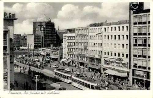 Ak Hannover in Niedersachsen, Steintor, Hochhaus, Planetarium, Straßenbahn