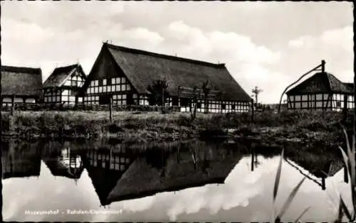 Ak Rahden in Westfalen, Museumshof, Fachwerkhäuser