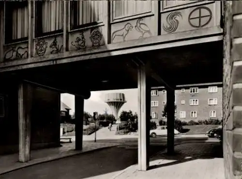 Ak Flensburg in Schleswig Holstein, Hausdurchgang, Wasserturm