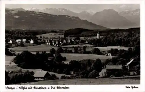 Ak Wangen im Allgäu, Panorama, Scesaplana, Drei Schwestern