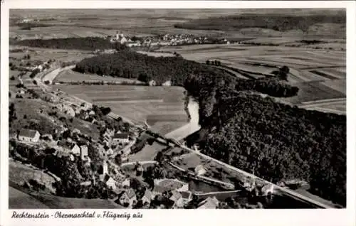 Ak Rechtenstein in Baden Württemberg, Fliegeraufnahme